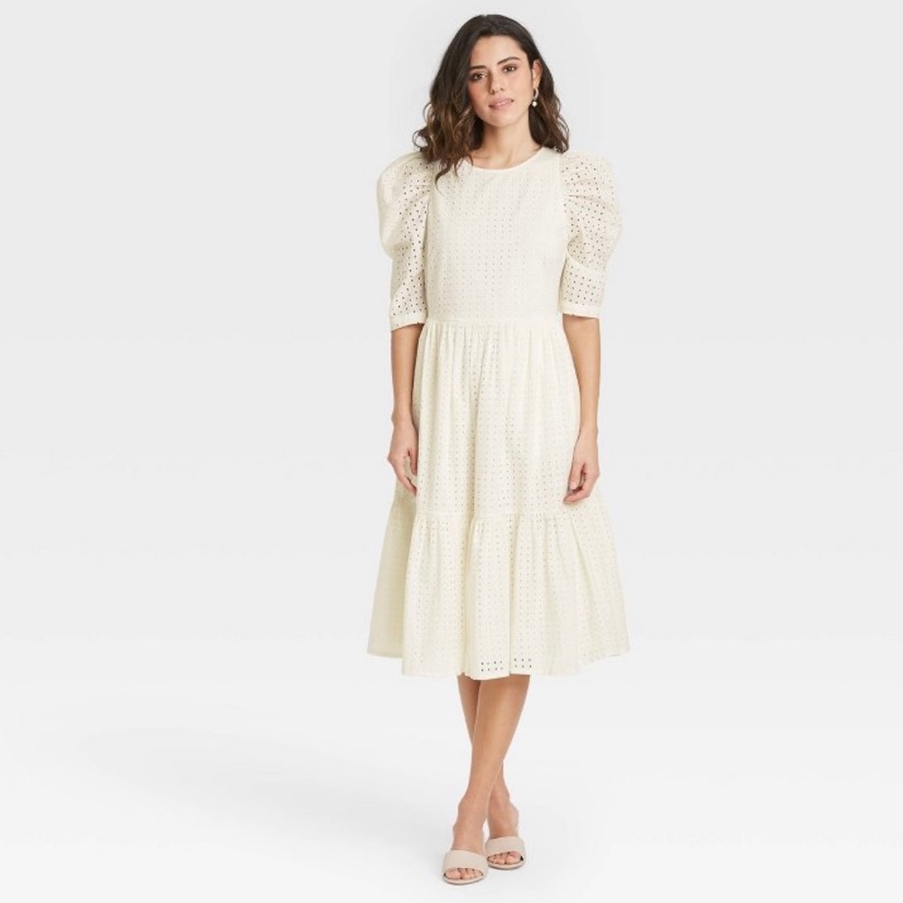 White eyelet dress